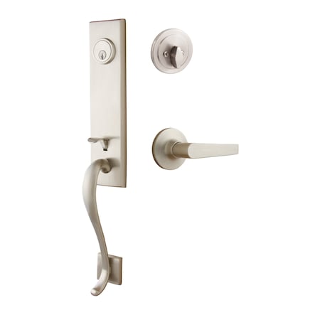 Sure-Loc Hardware Sure-Loc Hardware Solitude Handleset, Cedar Handleset Trim, Satin Nickel SL507-CD 15